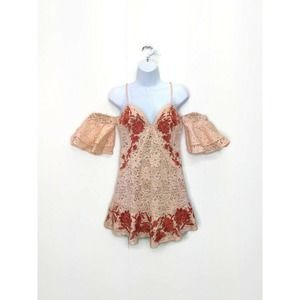 For Love or Lemons Mini Dress Embroidered Lace